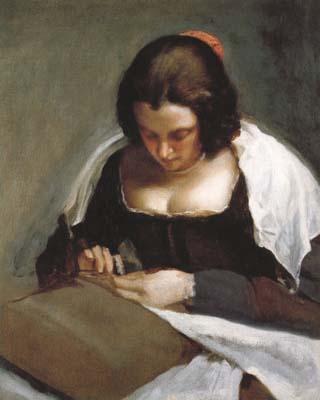 Diego Velazquez Portrait d'une Jeune Femme cousant (df02) oil painting image